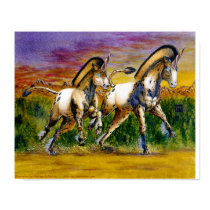 Unicorns in Sunset print by Nightmareartist Unicorns in Sunset print