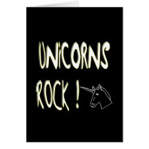 Unicorns Rock! Greeting Card