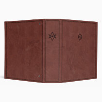 Unicursal Hexagram Thelemic Symbol on Red Leather binders