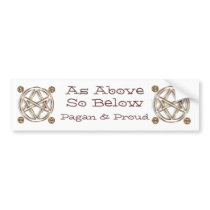 Unicursal, Pagan & Proud Bumper Sticker bumper stickers