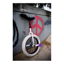 Unicycle for Peace posters by BrianOleyUni Unicycle for Peace posters