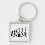 Unicycle Unicycling Sport Evolution Art Keychain