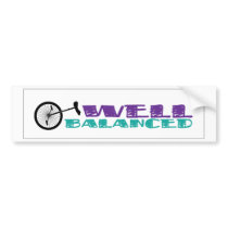 UNICYCLE Well Balanced BUMPER STICKER