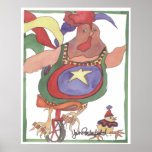 Unicyclist Chicken Poster