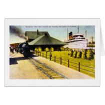 Union Depot in Sault Ste. Marie, Michigan Greeting Card
