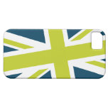 Union Flag iPhone Case (Navy/Lime) iPhone 5 Cases