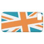 Union Flag iPhone Case (Teal/Orange) iPhone 5 Cases