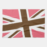 Union Flag Kitchen Towel (Pink/Brown)