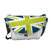 Union Flag Messenger Bag (Navy/Lime)