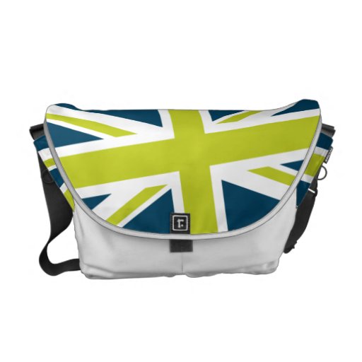 Union Flag Messenger Bag (Navy/Lime)