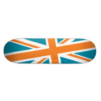Union Flag Skateboard (Teal/Orange) skateboards