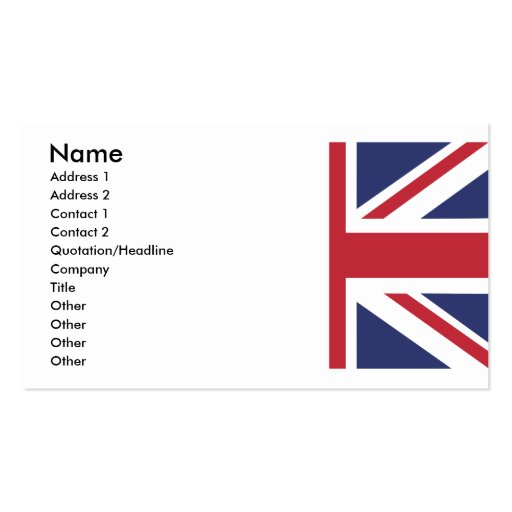 UNION_JACK(1/2) BUSINESS CARDS (front side)