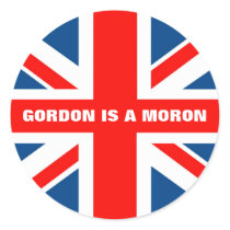 Union Jack anti Gordon Brown stickers
