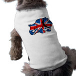 Union Jack British Bulldog Dog Tee Shirt