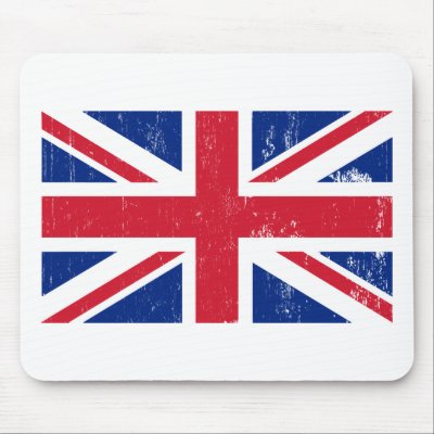 Tapis de souris avec le drapeau british