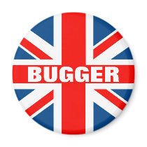 Union Jack bugger magnets by LIMEYBOY Union Jack bugger magnets