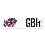 Union Jack Bulldog Bumper Sticker