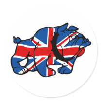 Union Jack Bulldog stickers