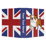 Union Jack Cartoon English Bulldog Binder