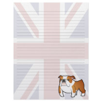 Union Jack Cartoon English Bulldog Letterhead Template