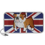 Union Jack Cartoon English Bulldog Portable Speaker