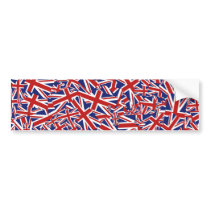 Union Jack Collage Bumper Stickers