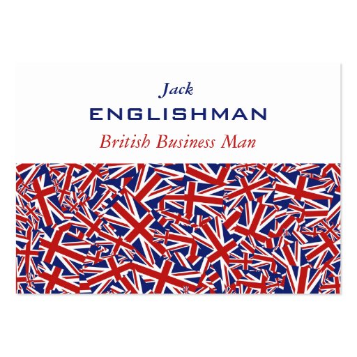 Union Jack Collage Business Card (front side)