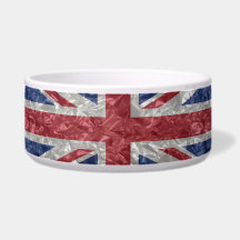Union Jack - Crinkled Dog Bowls