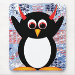 Union Jack Evil Penguin Mousepad