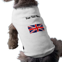 Union Jack Flag - Customizable With Your Text! Dog T Shirt