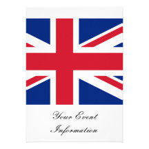 Union Jack Flag Great Britain Party Event Personalized Invitation