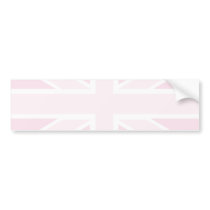 Union Jack Flag in Baby Pink Bumper Sticker