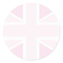Union Jack Flag in Baby Pink Stickers