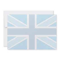 Union Jack Flag in Blue Invitation