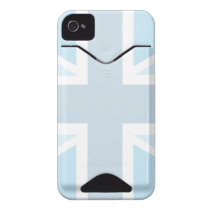 Union Jack Flag in Blue iPhone 4 Case ID
