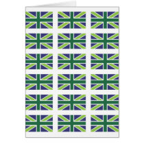 Union Jack Flag in Green Card