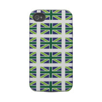 Union Jack Flag in Green iPhone 4 Tough Mate