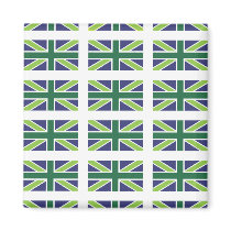 Union Jack Flag in Green Magnet