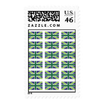 Union Jack Flag in Green Postage/Stamp