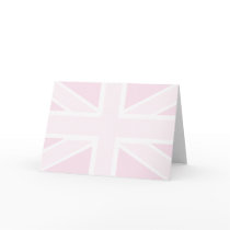 Union Jack Flag in Pink Greeting Card