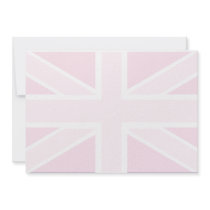 Union Jack Flag in Pink Invitation
