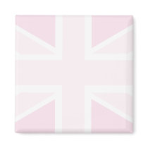 Union Jack Flag in Pink Magnet