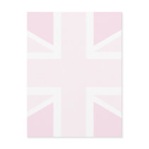 Union Jack Flag in Pink Postcard