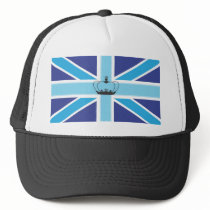 Union Jack Flag in shades of Blue Hat