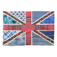 Union Jack Flag of Tartan & Fabric Patterns Towels