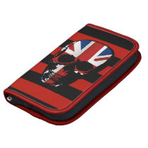 Union Jack Gothic Skull on red black stripes Planners