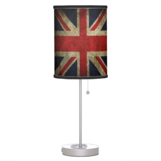 Union Jack Grunge British Flag Love Britain! Table Lamps