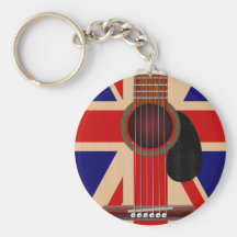 Union Jack Guitar Key Chains