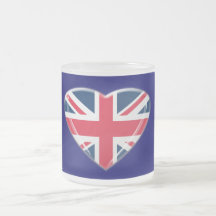 Union Jack Heart Design Mugs