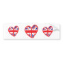 Union Jack Heart Flag Bumper Sticker